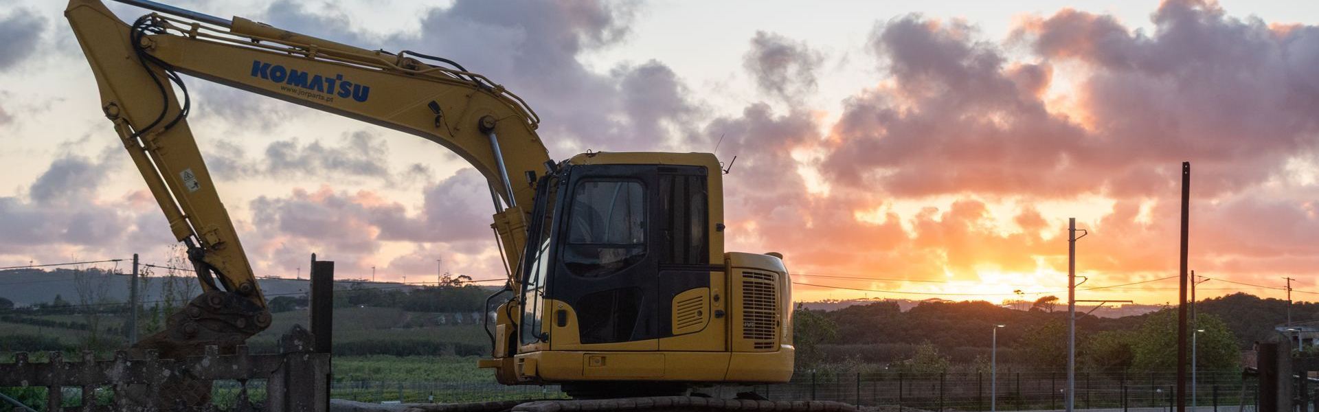 Chantier de travaux publics en Île-de-France